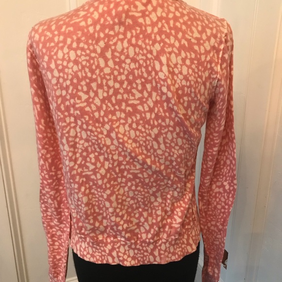 BCBG pink and cream cotton cardigan size xs - Picture 4 of 6